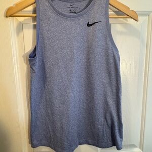 Nike Dry Fit Heather Blue Sleeveless Top
